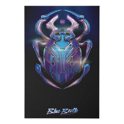 Blue Beetle Scarab Theatrical Poster Faux Canvas Print