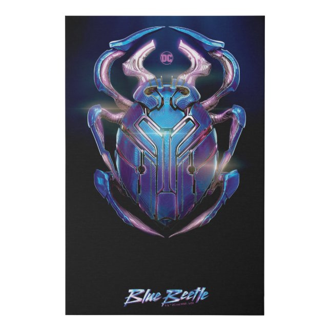 Blue Beetle Scarab Theatrical Poster Faux Canvas Print (Front)