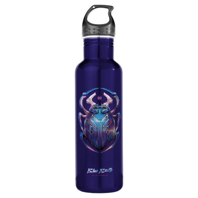 Blue Beetle Scarab Theatrical Poster Stainless Steel Water Bottle (Front)