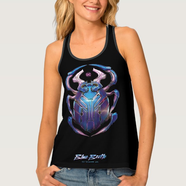 Blue Beetle Scarab Theatrical Poster Tank Top (Front)