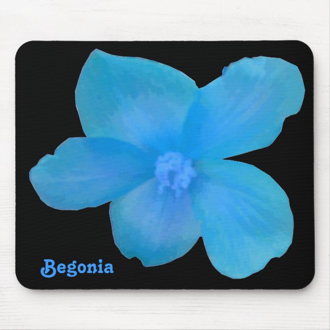Blue Begonia Customizable Mousepad (Front)