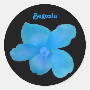 Blue Begonia Customizable Sticker by Fallen_Angel_483 at Zazzle