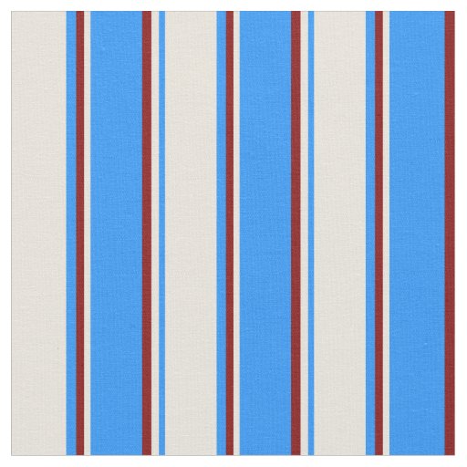 Blue, Beige, and Maroon Lines/Stripes Pattern Fabric