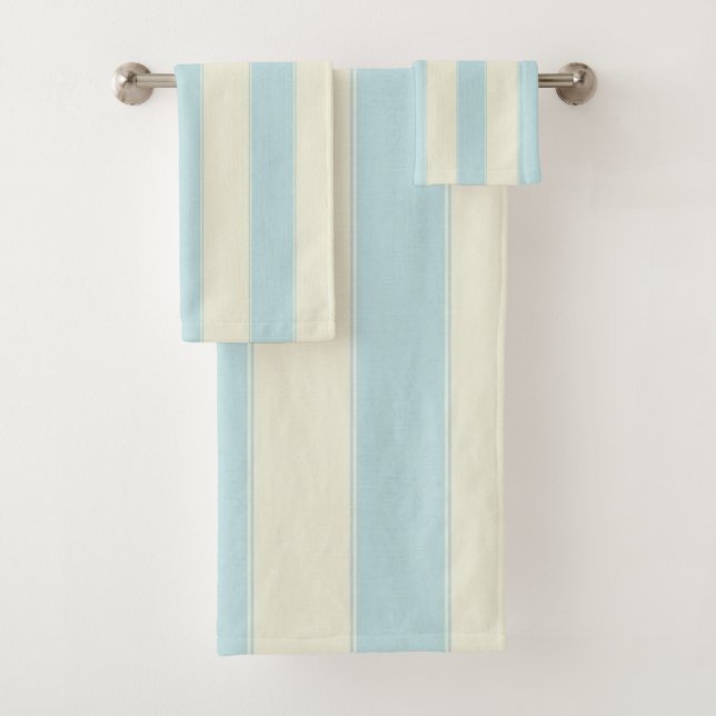 Blue Beige Bathroom Towel Sets (Insitu)