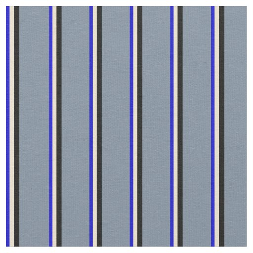 Blue, Beige, Black, and Light Slate Gray Colored Fabric