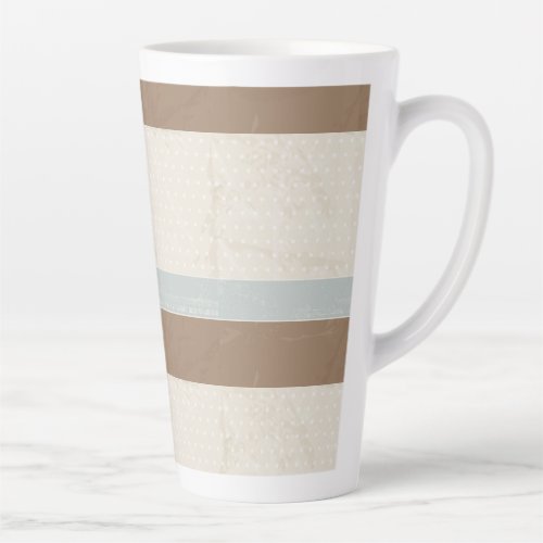  Blue Beige Brown Soft Polka Dots Retro Background Latte Mug