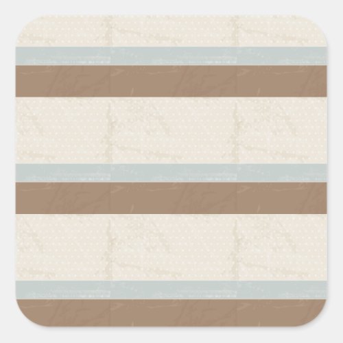  Blue Beige Brown Soft Polka Dots Retro Background Square Sticker