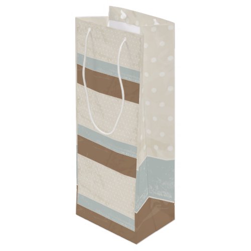  Blue Beige Brown Soft Polka Dots Retro Background Wine Gift Bag