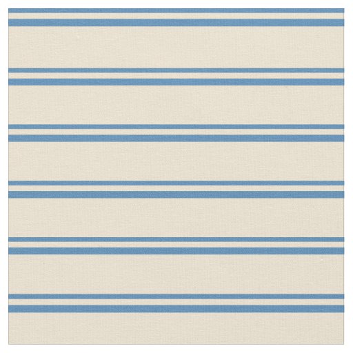 Blue & Beige Colored Pattern Fabric
