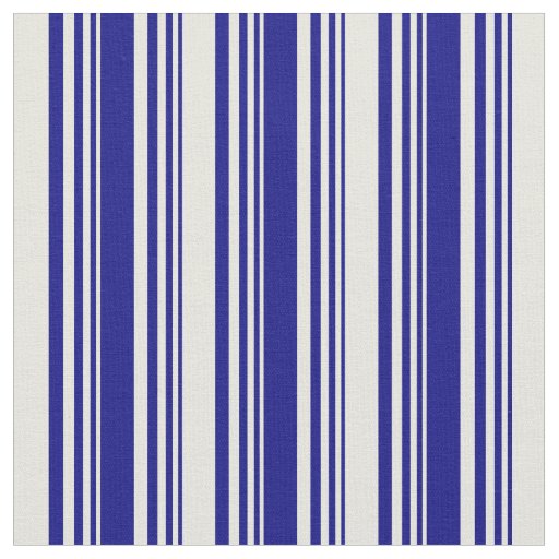Blue & Beige Colored Stripes Fabric