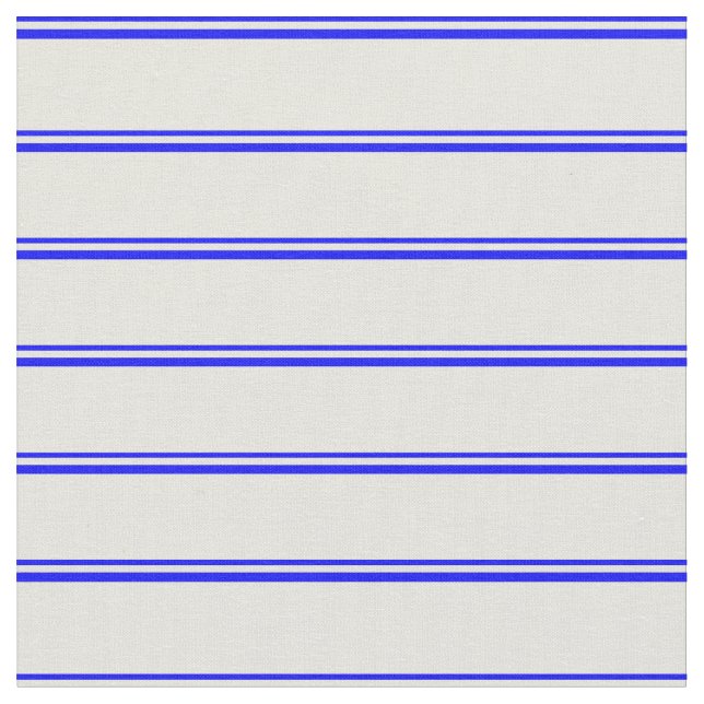 Blue & Beige Colored Stripes Fabric (Close Up)