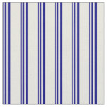 [ Thumbnail: Blue & Beige Lined Pattern Fabric ]