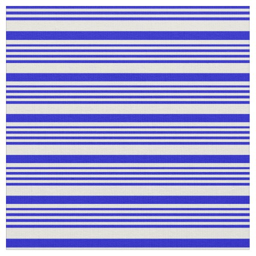 Blue & Beige Lined/Striped Pattern Fabric