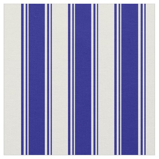Blue & Beige Stripes/Lines Pattern Fabric