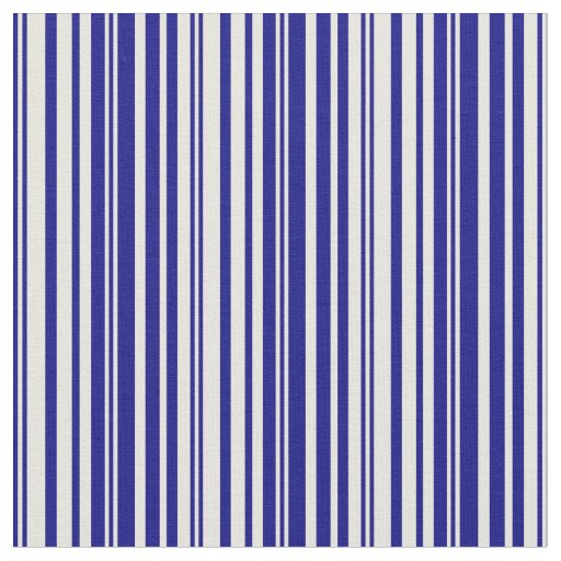 Blue & Beige Stripes/Lines Pattern Fabric