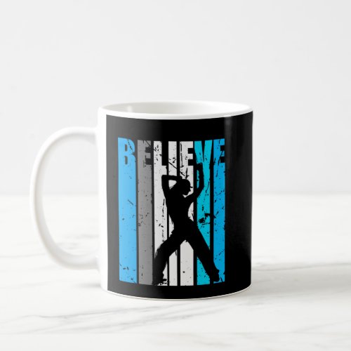 Blue Believe Dance Motivational Girls Team Retro  Coffee Mug