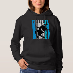Blue Believe Motivational Girls Dance Retro Graphi Hoodie