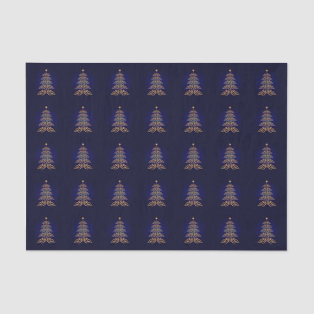 Blue Bell Christmas Tree Tissue Paper (Front)