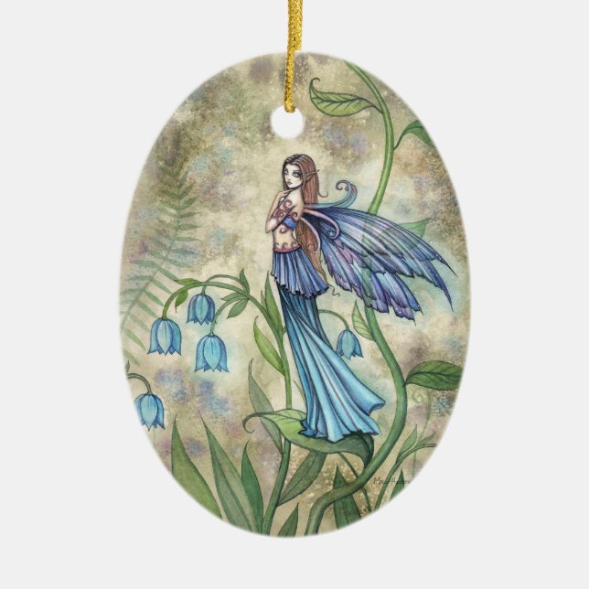 Blue Bell Flower Fairy Ornament (Front)