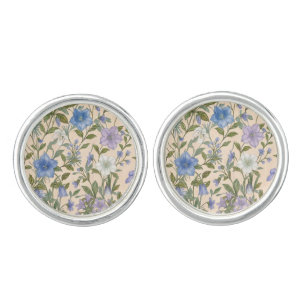 Blue Bellflower Meadow Cufflinks
