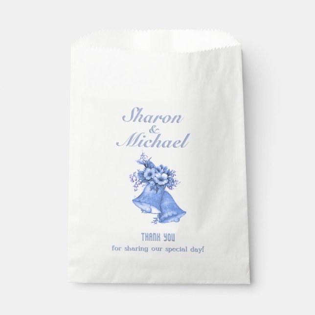 Blue Bells Wedding Favor Bag (Front)