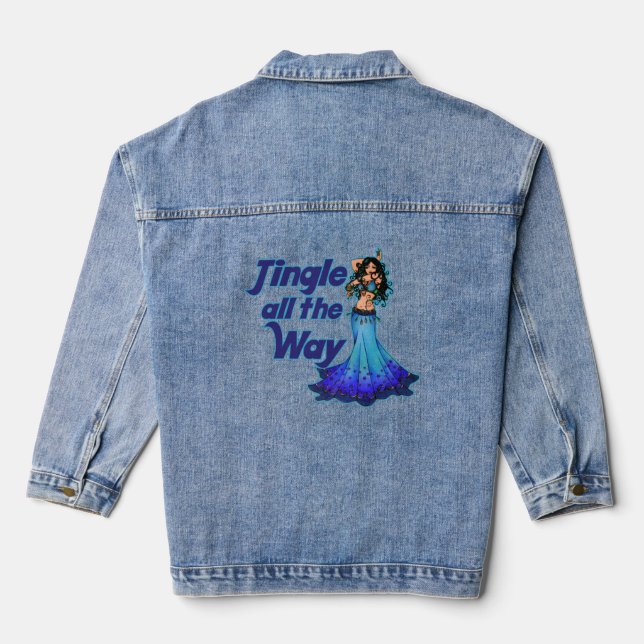 Blue belly dancer denim jacket (Back)