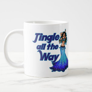 Blue belly dancer giant coffee mug
