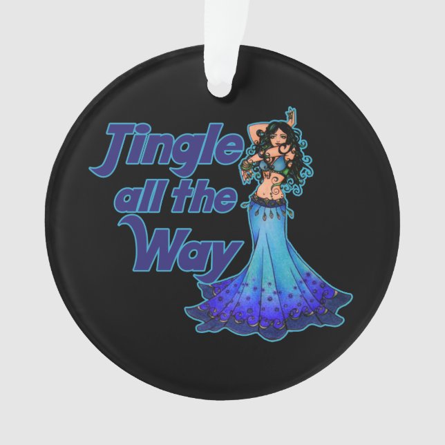 Blue belly dancer ornament (Front)