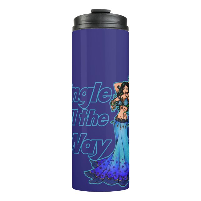 Blue belly dancer thermal tumbler (Front)