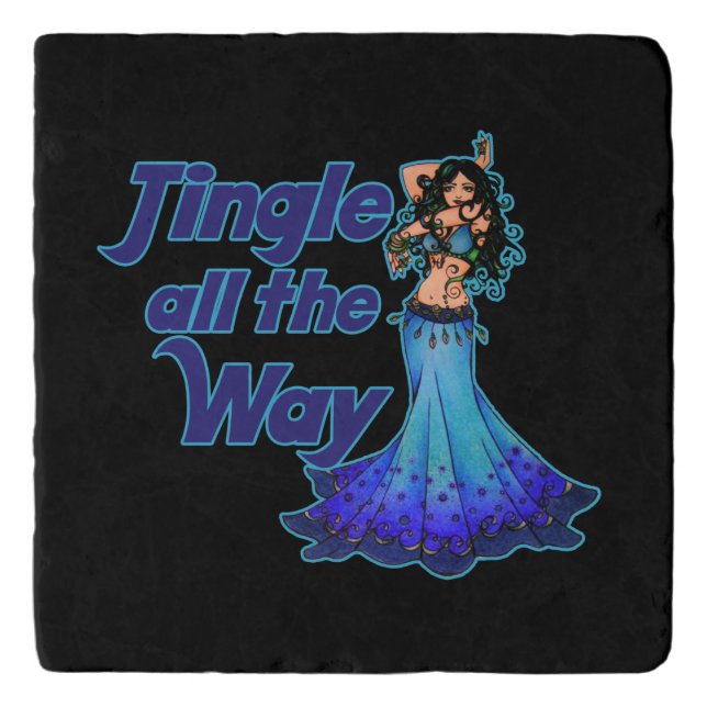 Blue belly dancer trivet (Front)