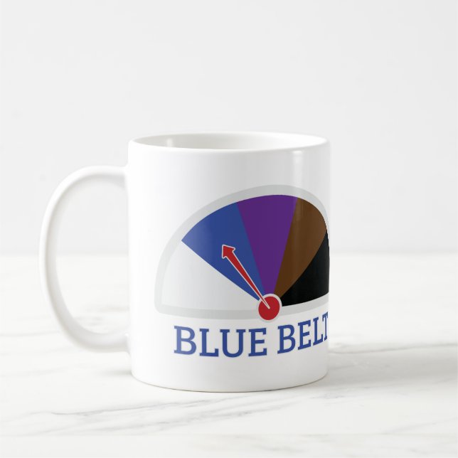 Blue Belt Jiu Jitsu Coffee Mug (Left)