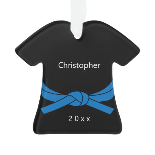 Blue Belt Karate Ornament