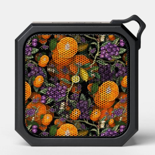 Blue berries and oranges design bluetooth speaker