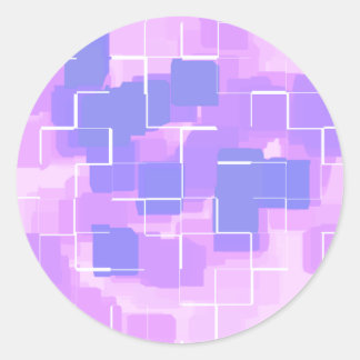 "Blue Berry" Geometric  Art Classic Round Sticker