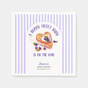 Blue Berry Sweet Fall Baby Shower Napkins
