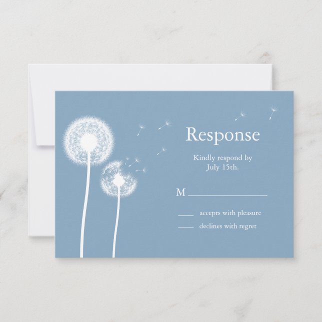 Blue Best Wishes! RSVP (Front)