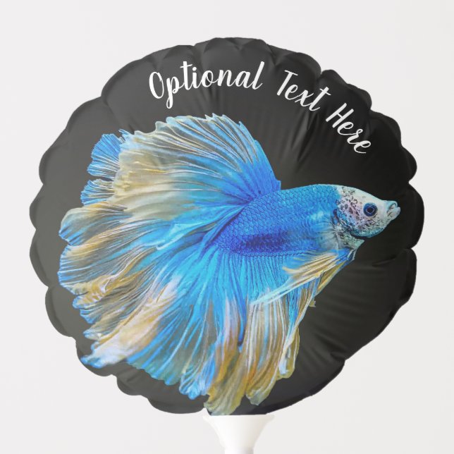 Blue Betta Fighting Fish Balloon (Front)