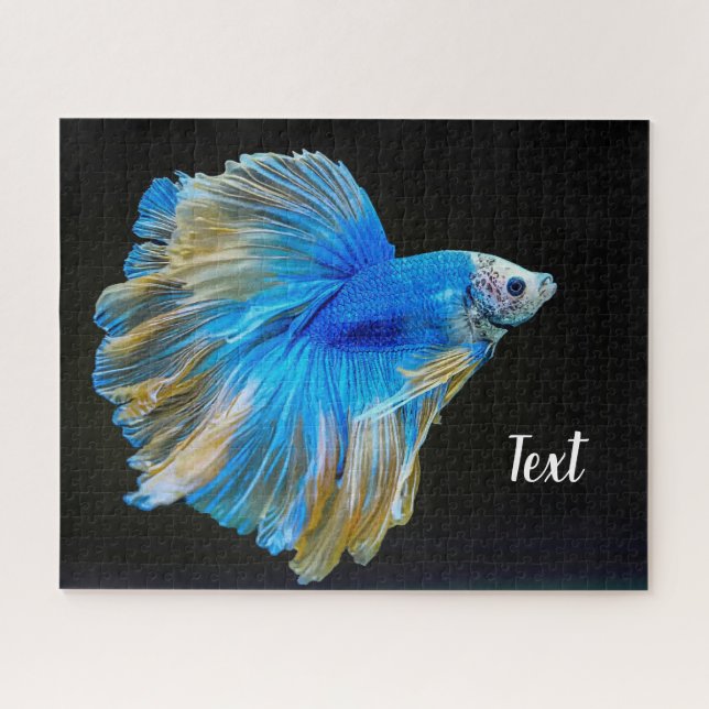 Blue Betta Fighting Fish Jigsaw Puzzle (Horizontal)