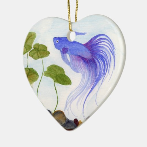 Photo inspiration: Online Store Blue Fish Ceramic Ornaments Reference: Blue Betta Fish Ceramic Ornament