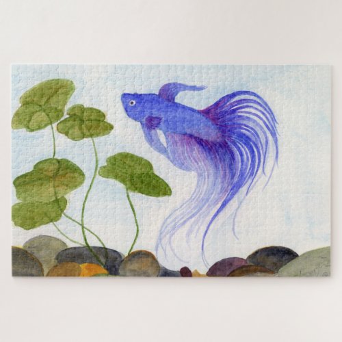 Blue Betta Fish Jigsaw Puzzle