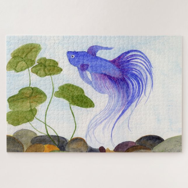 Blue Betta Fish Jigsaw Puzzle (Horizontal)