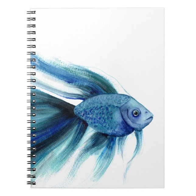 Blue Betta Fish Notebook (Front)