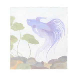 Blue Betta Fish Notepad