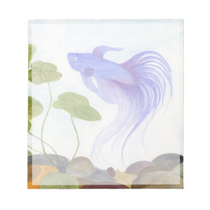 Blue Betta Fish Notepad