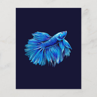 Blue Betta Fish on Navy |Aquarium Lover Flyer