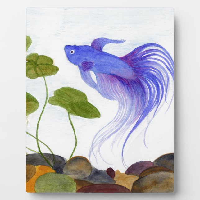 Blue Betta Fish Plaque (Front)