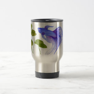 Blue Betta Fish Travel Mug