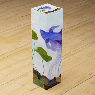 Blue Betta Fish Wine Box