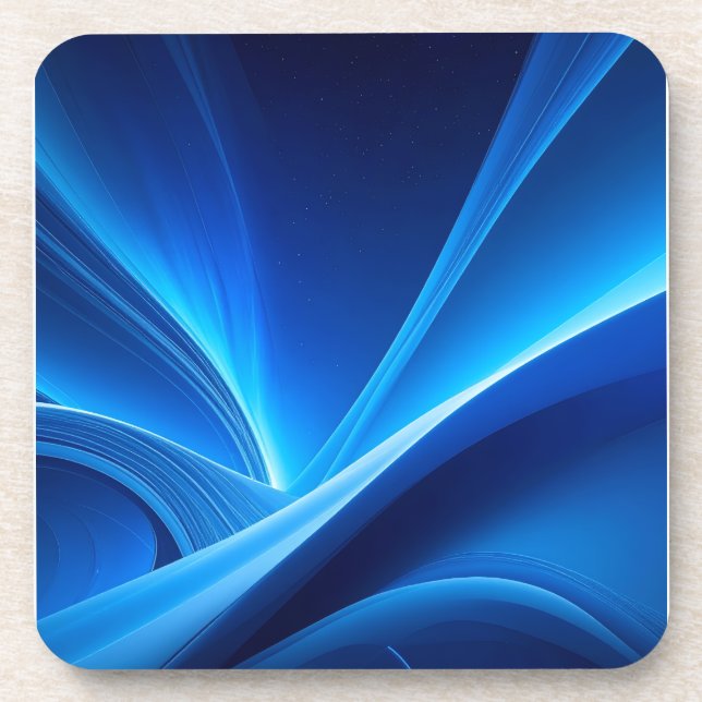 blue beverage coaster (Front)