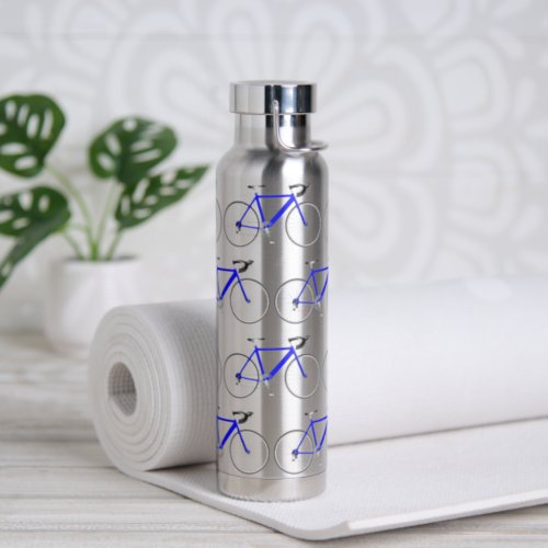 Blue Bicycle Design  Water Bottle